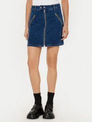 HUGO Spódnica jeansowa mini Gavade 50530320 Niebieski Slim Fit. Niebieskie spódnice Hugo, xl, bez wzorów, z bawełny, mini. Za 299.99 zł.