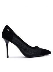 KARL LAGERFELD Szpilki Sarabande KL30905L Czarny. Czarne szpilki KARL LAGERFELD, bez wzorów, z materiału, bez obcasa, na szpilce, bez zapięcia. Za 834.99 zł.