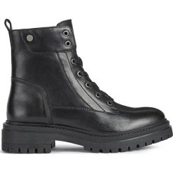 Geox Skórzane botki "Iridea" w kolorze czarnym rozmiar: 41. Czarne botki Geox, bez wzorów, z gumy, bez obcasa, bez zapięcia. Za 304.56 zł.