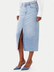 Guess Spódnica jeansowa W5YD1L D5QQ0 Niebieski Regular Fit. Niebieskie spódnice Guess, l, z aplikacjami, z bawełny. Za 435.00 zł.