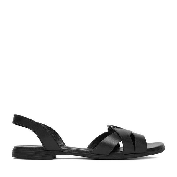 Sandały Lasocki. Czarne sandały Lasocki, bez wzorów, bez obcasa, na płaskiej podeszwie, bez zapięcia. Za 159.99 zł.