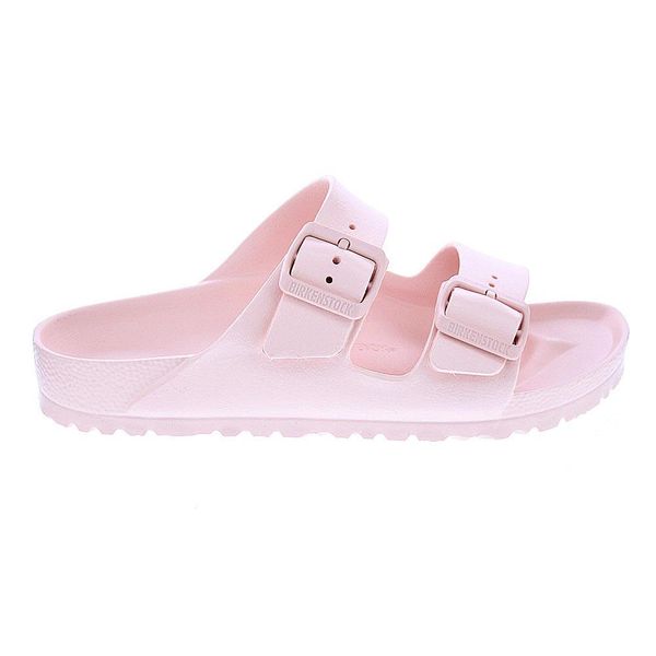 Klapki damskie Birkenstock Arizona Eva. Czerwone klapki Birkenstock, bez wzorów, z materiału, bez obcasa. Za 289.99 zł.
