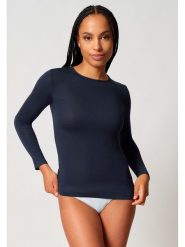 Skiny Koszulka w kolorze granatowym rozmiar: 40. Niebieskie bluzki Skiny, bez wzorów, z kaszmiru, bez kołnierzyka, bez ramiączek. Za 139.95 zł.