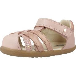 Sandały BOBUX CROSS JUMP Rose. Czerwone sandały BOBUX, bez wzorów, ze skóry, bez obcasa, bez zapięcia. Za 334.99 zł.