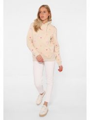 Zwillingsherz Bluza "Hearts" w kolorze beżowym rozmiar: S/M. Brązowe bluzy Zwillingsherz, m, bez wzorów, z bawełny, z kapturem. Za 207.39 zł.