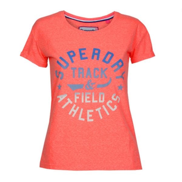 Koszulka turystyczna damska Superdry Trackster. Czerwone koszulki sportowe Superdry, bez wzorów, z bawełny, bez ramiączek. W wyprzedaży za 70.00 zł.