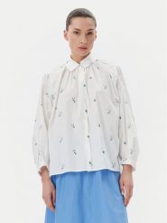 Weekend Max Mara Koszula Gilly 2515111132 Biały Relaxed Fit. Białe koszule Weekend Max Mara, bez wzorów, z bawełny, bez kołnierzyka, bez ramiączek. Za 749.99 zł.