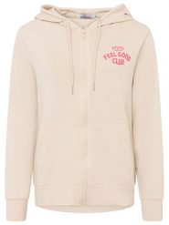 Zwillingsherz Bluza "Feel Good Club" w kolorze beżowym rozmiar: L/XL. Brązowe bluzy Zwillingsherz, l, bez wzorów, z bawełny, bez kaptura. Za 130.99 zł.