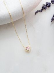 Lodie Silver Pozłacany naszyjnik z zawieszką - dł. 42 cm rozmiar: onesize. Różowe naszyjniki Lodie Silver, z cyrkonią, pozłacane. Za 36.95 zł.
