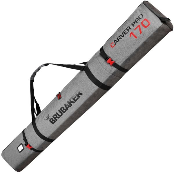 BRUBAKER Carver Performance torba na narty 170 cm czarno szara. Czarne torby na ramię X2, bez wzorów, z materiału, sportowe, na ramię, bez dodatków. Za 232.99 zł.