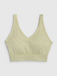 4F Biustonosz do jogi i pilatesu ze średnim wsparciem damski - zielony M/L. Zielone bielizna sportowa 4f, l, bez wzorów, z gumy. Za 119.99 zł.