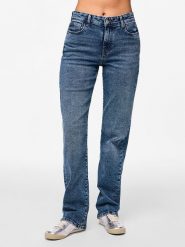 Pieces Dżinsy "Kelly" - Regular fit - w kolorze niebieskim rozmiar: W25/L30. Niebieskie jeansy Pieces, l, z aplikacjami, z podwyższonym stanem. Za 61.60 zł.