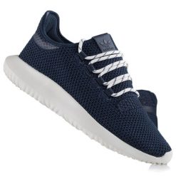 Buty damskie sportowe TUBULAR SHADOW. Niebieskie obuwie sportowe Adidas, bez zapięcia, trekkingowe. W wyprzedaży za 159.00 zł.