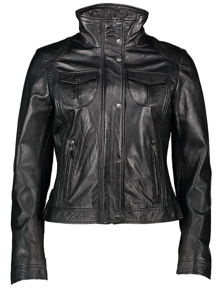 Buffalo Skórzana kurtka w kolorze czarnym rozmiar: 44. Czarne kurtki Buffalo, bez wzorów, z materiału, bez kaptura. Za 308.18 zł.