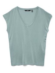 Vero Moda Koszulka w kolorze zielonym rozmiar: M. Zielone bluzki Vero Moda, m, bez wzorów, bez kołnierzyka, bez ramiączek. Za 70.45 zł.