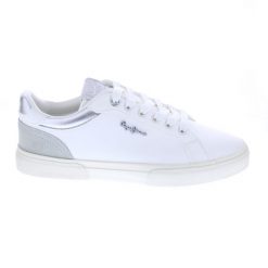 Kapcie PEPE JEANS KENTON COURT W Biały. Białe obuwie domowe Pepe Jeans, bez wzorów, z jeansu, bez zapięcia. Za 239.99 zł.