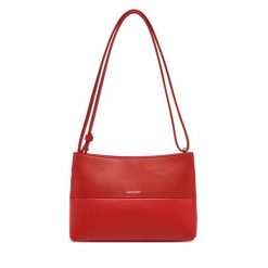 Torebka Calvin Klein. Czerwone torebki klasyczne Calvin Klein, bez wzorów, bez dodatków. Za 219.99 zł.