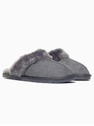 ISLAND BOOT Kapcie "Emefa" w kolorze szarym rozmiar: 42. Szare obuwie domowe Island Boot, bez wzorów, bez zapięcia. Za 126.99 zł.