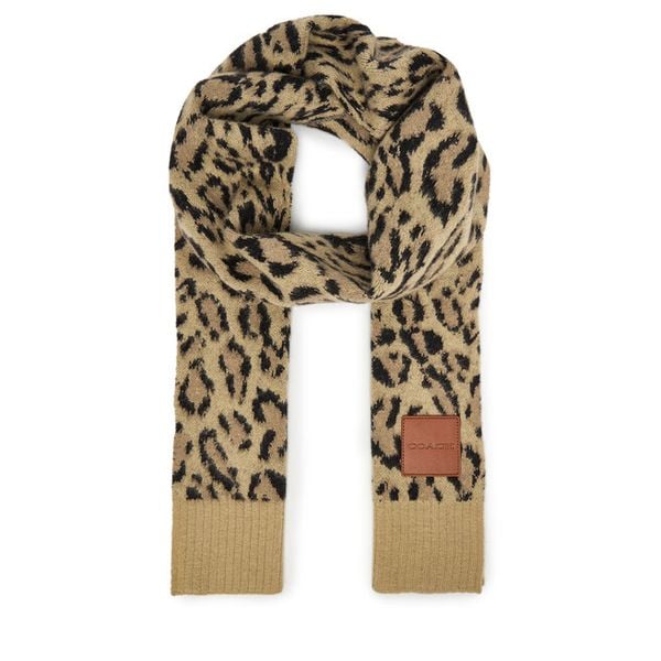 Szalik Coach. Brązowe szaliki Coach, bez wzorów. Za 669.99 zł.