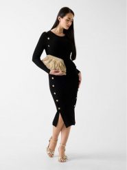 Guess Sukienka codzienna 180572 Czarny Classic Fit. Czarne sukienki Guess, na co dzień, xxl, z aplikacjami, bez kołnierzyka, bez ramiączek, proste. Za 655.00 zł.