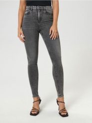 Jeansy super high waist skinny - szary. Szare jeansy Sinsay, bez wzorów, z podwyższonym stanem. Za 59.99 zł.