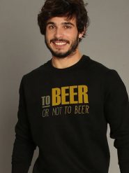 WOOOP Bluza "To Beer" w kolorze czarnym rozmiar: S. Czarne bluzy Wooop, s, bez wzorów, z bawełny, bez kaptura. Za 100.99 zł.