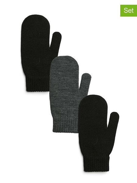 Pieces Rękawiczki (2 pary) w kolorze czarnym i szarym rozmiar: onesize. Czarne rękawiczki Pieces, bez wzorów, prążkowane. Za 66.00 zł.