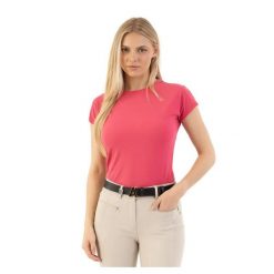 Damska koszulka do jazdy konnej ANKY ATC261301. Czerwone bluzki ANKY, bez wzorów, sportowe, bez kołnierzyka, bez ramiączek. Za 283.50 zł.