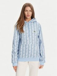 Lacoste Bluza SH2855 Błękitny Classic Fit. Niebieskie bluzy Lacoste, bez wzorów, z bawełny, bez kaptura. Za 359.99 zł.