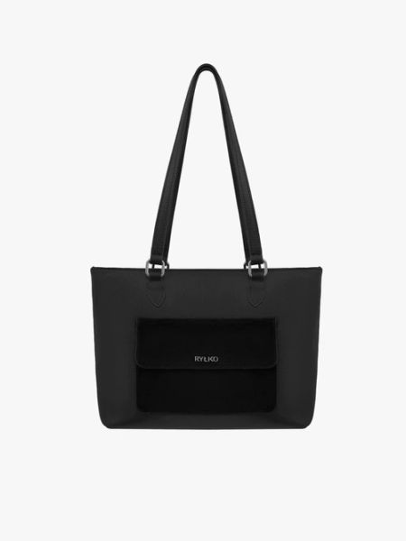 Czarna skórzana shopperka A4. Czarne shopper Brawo sp. z o.o., bez wzorów, ze skóry, biznesowe, duże, bez dodatków. W wyprzedaży za 314.99 zł.