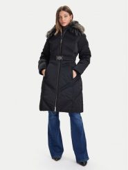 Guess Płaszcz zimowy W5BL33 WG092 Czarny Regular Fit. Czarne płaszcze Guess, na zimę, s, z aplikacjami, z bawełny, bez kaptura. Za 1,139.00 zł.