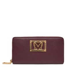 Duży Portfel Damski LOVE MOSCHINO. Czerwone portfele Love Moschino, bez wzorów. Za 469.99 zł.