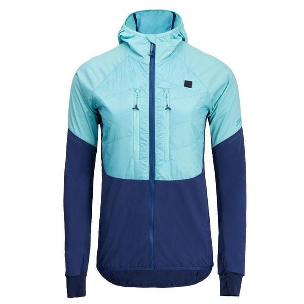 Bluza damska z kapturem Silvini Asprino. Niebieskie bluzy Silvini, s, bez wzorów, z elastanu, z kapturem. Za 559.99 zł.