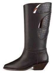 Loft37 Skórzane kowbojki w kolorze brązowym rozmiar: 37. Brązowe botki loft37, bez wzorów, bez obcasa, bez zapięcia. Za 448.99 zł.