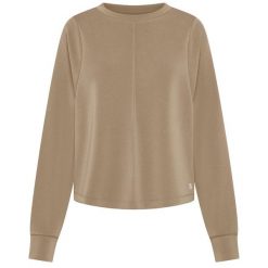 Bluza Deha Przytulna Bluza Z Okrągłym Dekoltem Damskie. Brązowe bluzy Deha, l, z aplikacjami, z elastanu, bez kaptura. Za 414.99 zł.