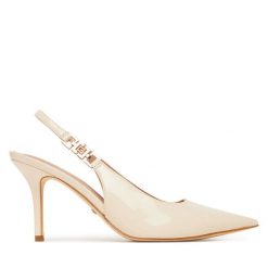 Szpilki Guess. Brązowe szpilki Guess, z aplikacjami, bez obcasa, na szpilce, bez zapięcia. Za 489.99 zł.
