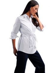 Heine Bluzka w kolorze białym rozmiar: 38. Białe bluzki Heine, bez wzorów, bez kołnierzyka, bez ramiączek. Za 86.99 zł.