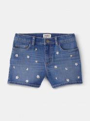 OshKosh Szorty dżinsowe w kolorze niebieskim rozmiar: 110. Niebieskie szorty OshKosh, z aplikacjami, klasyczne, z podwyższonym stanem. Za 70.08 zł.