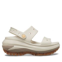 Sandały Crocs. Brązowe sandały Crocs, bez wzorów, bez obcasa, na płaskiej podeszwie, bez zapięcia. Za 349.99 zł.