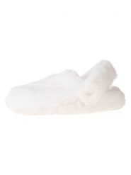 Crocs Kapcie "Classic Cozzzy Luxe" w kolorze białym rozmiar: 36/37. Białe obuwie domowe Crocs, bez wzorów, z materiału, bez zapięcia. Za 194.95 zł.
