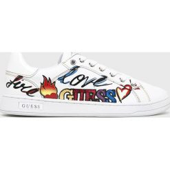 Guess Jeans - Buty. Czarne obuwie sportowe Guess Jeans, z jeansu, bez zapięcia. W wyprzedaży za 299.90 zł.