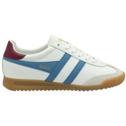 Damskie skórzane sneakersy na sznurowadła Gola Torpedo Leather. Białe obuwie sportowe Gola, bez zapięcia. Za 468.00 zł.