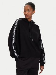 KARL LAGERFELD Bluza 245W1801 Czarny Regular Fit. Czarne bluzy KARL LAGERFELD, s, bez wzorów, z wiskozy, bez kaptura. Za 499.99 zł.