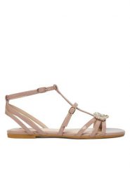 Liu Jo Sandały Sandy 08 SA6121 EX004 Zielony. Zielone sandały Liu Jo, bez wzorów, ze skóry, bez obcasa, na płaskiej podeszwie, bez zapięcia. Za 559.99 zł.