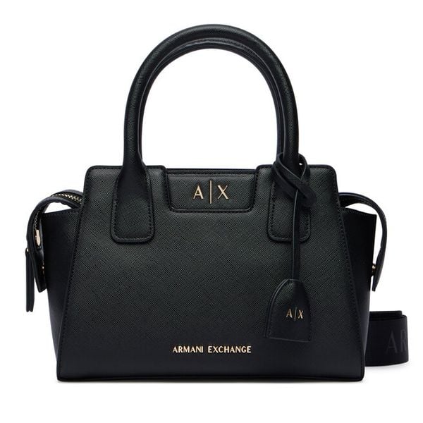 Torebka Armani Exchange. Czarne torebki klasyczne Armani Exchange, bez wzorów, bez dodatków. Za 654.99 zł.