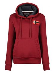 Geographical Norway Bluza "Genifer" w kolorze bordowym rozmiar: S. Czerwone bluzy Geographical Norway, s, bez wzorów, z kapturem. Za 88.02 zł.