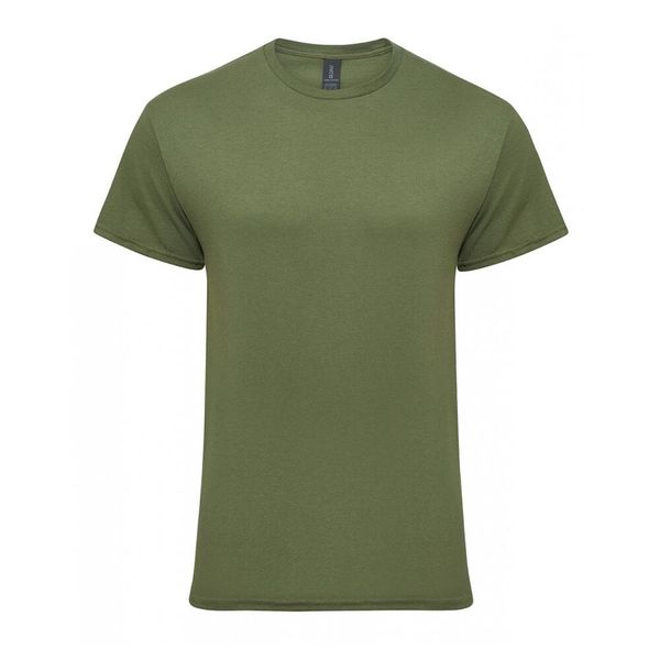 Bawełniana Lekka Koszulka Unisex Dla Dorosłych. Zielone bluzki GILDAN, xl, bez wzorów, z bawełny, sportowe, bez kołnierzyka, bez ramiączek. Za 35.99 zł.