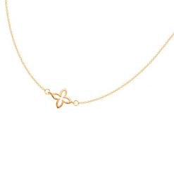 Naszyjnik z pozłacaną ażurową lilijką na łańcuszku. Żółte naszyjniki Lilou, pozłacane. Za 159.00 zł.