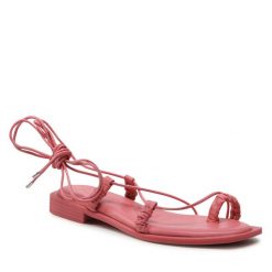 Sandały Tamaris. Czerwone sandały Tamaris, bez wzorów, bez obcasa, na płaskiej podeszwie, bez zapięcia. Za 189.99 zł.