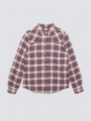 Koszula damska flanelowa z wiskozy w kratę niebiesko-bordowa Dreni 401. Niebieskie koszule Big Star, l, bez wzorów, z jeansu, casualowe, bez kołnierzyka, bez ramiączek. Za 229.99 zł.